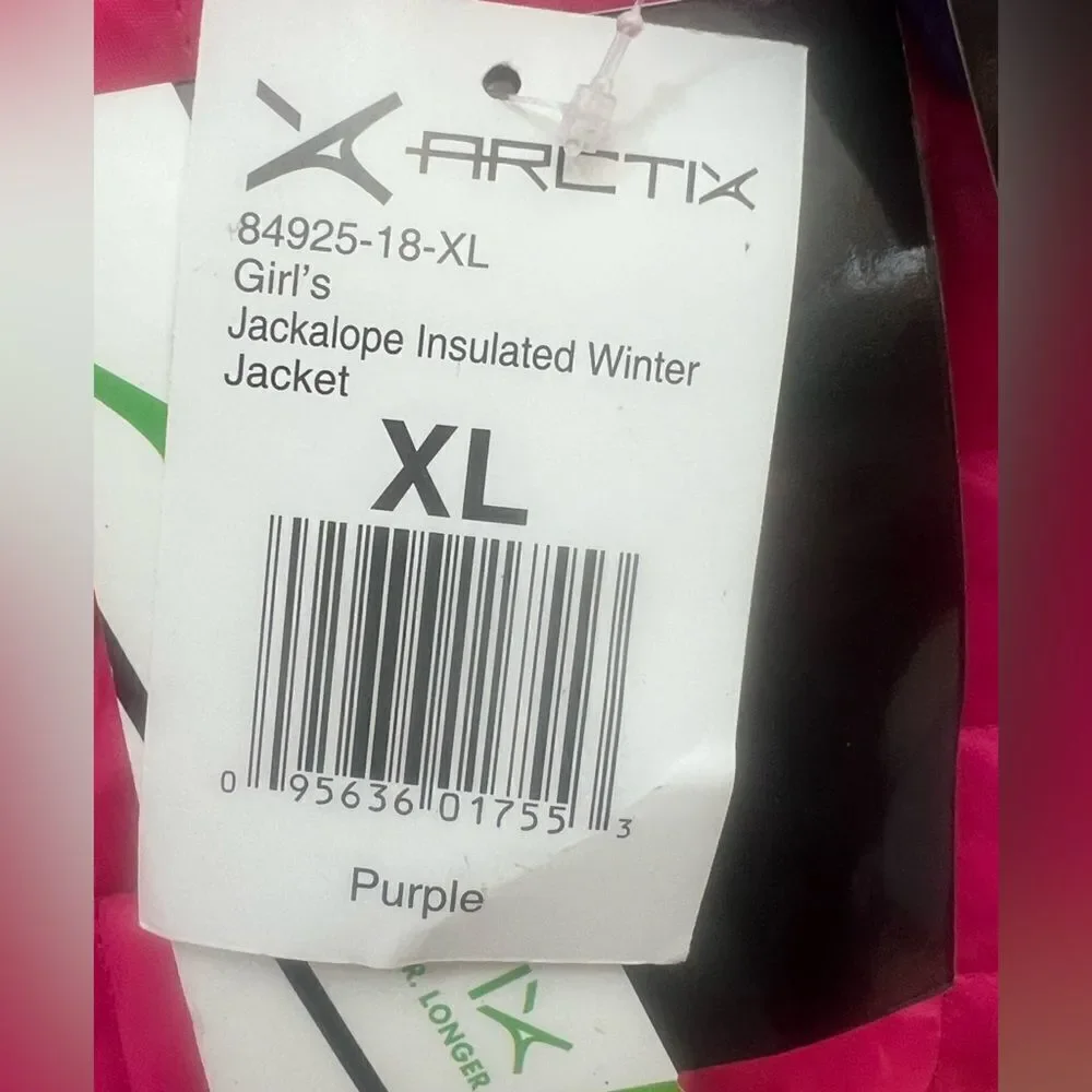 NWT ARCTIX Kids Jackalope Insulated Outdoor Purple Pink Winter Jacket size XL